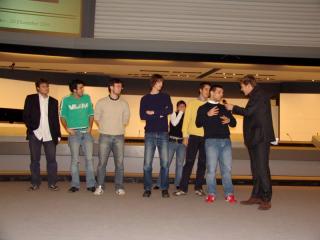 Un momento della premiazione del torneo di volley misto